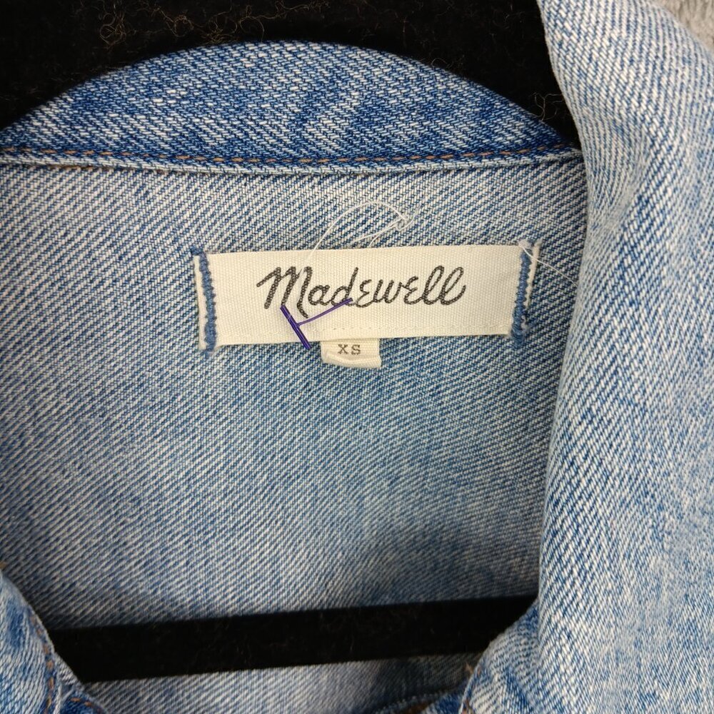 MADEWELL Women's Classic Jean Jacket Denim Size XS Blue Cotton - Picture 3 of 7
